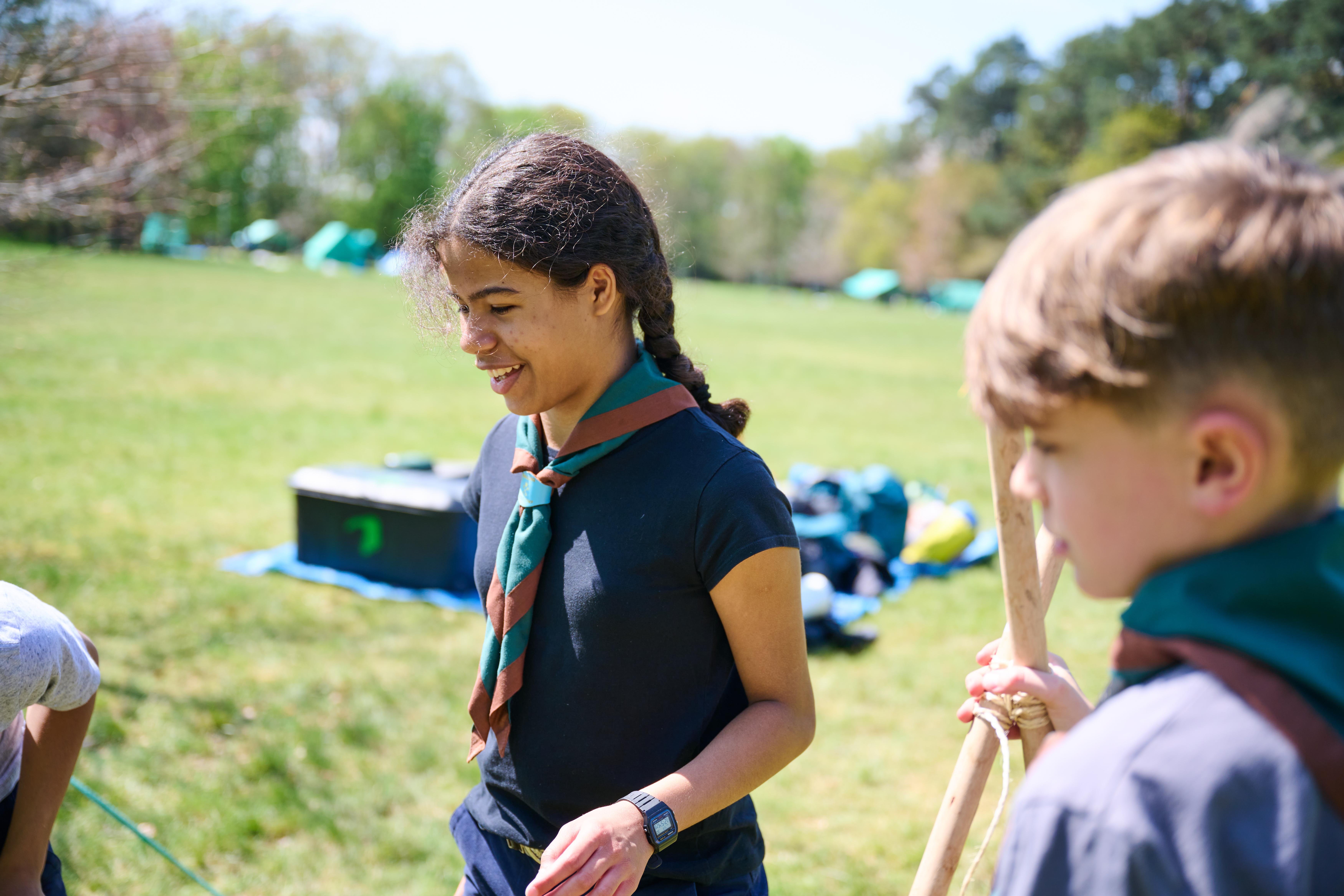 24 Things To Do Outside In 2024 Blog Scouts   A Scout Laughing And Looking At The Ground On Camp 