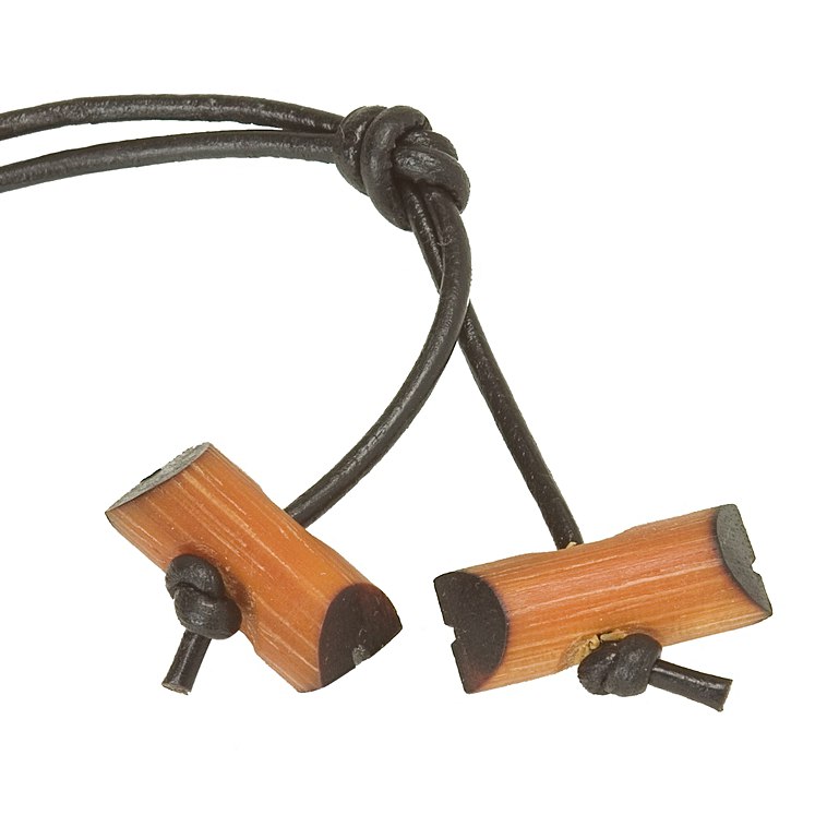 Image shows wood beads of Wood Badge