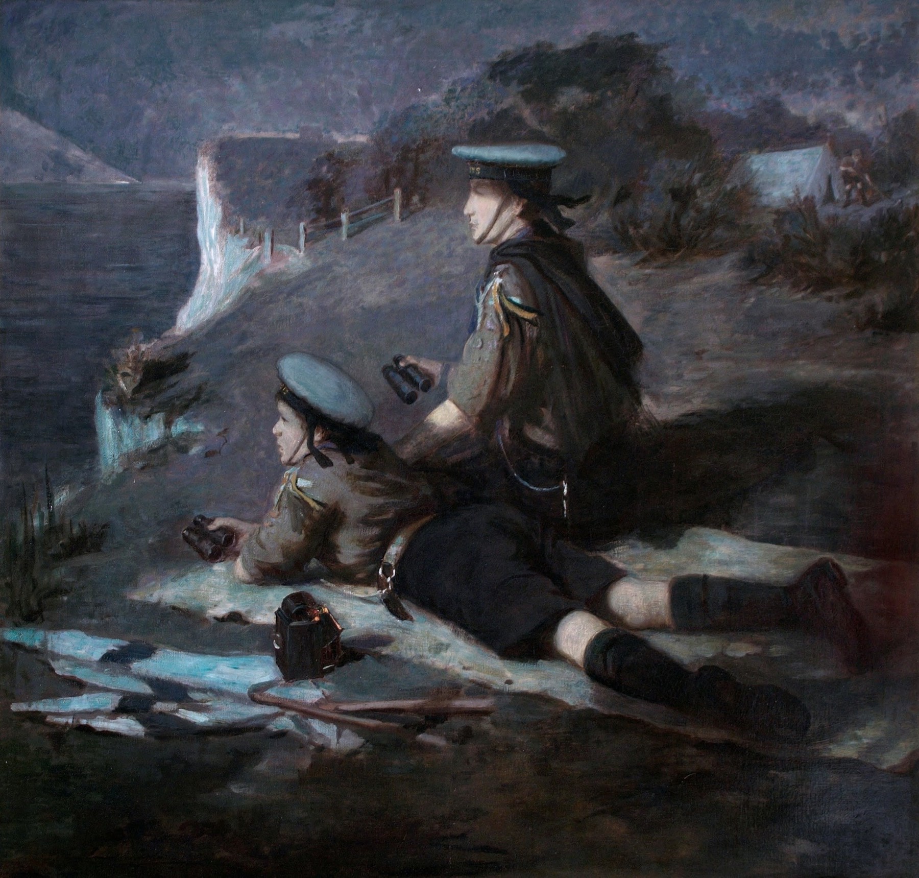 Scout Ernest Stafford Carlos’s painting ‘Coast Watching’.