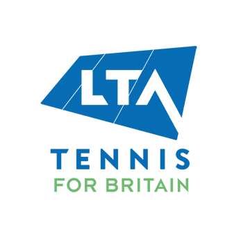 The LTA Tennis for Britain logo set inside a white circle.