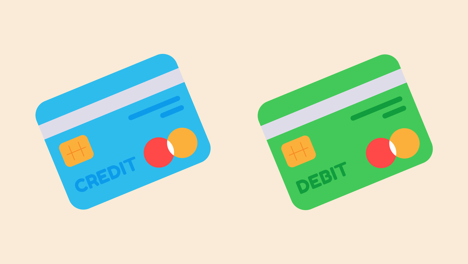 An illustration of a credit and debit card.