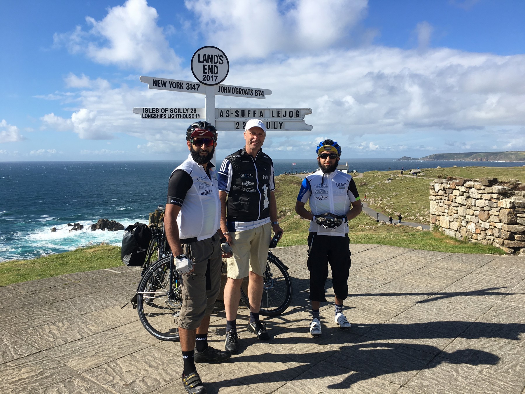 Mahroof Malik at Land's End with friends