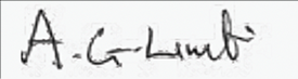 Signature of Ann Limb CBE