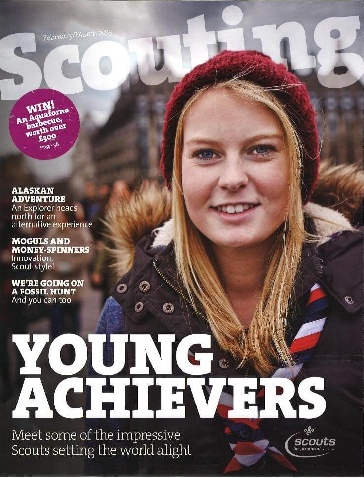The cover of Scouting Magazine celebrating Hannah Kentish’s appointment as UK Youth Commissioner