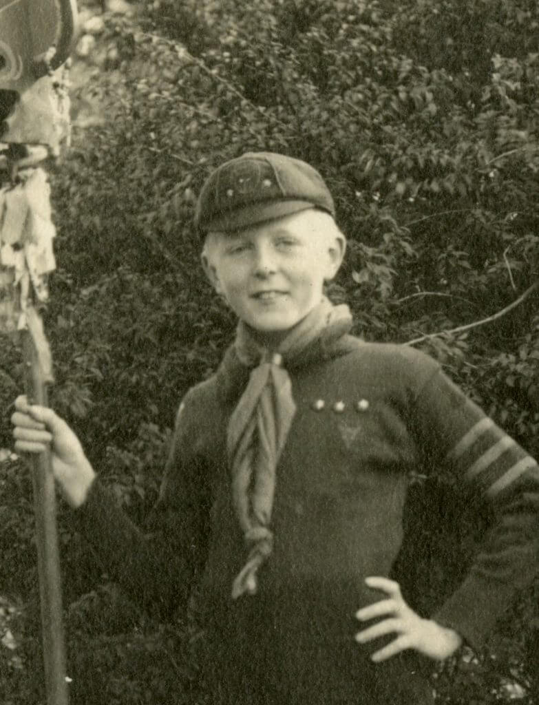 Oliver from Ingham in Norfolk in 1923 wearing his Cub uniform