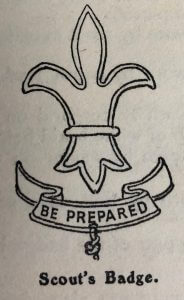 An illustration of a fleur-de-lis from Scouting for Boys, 1908