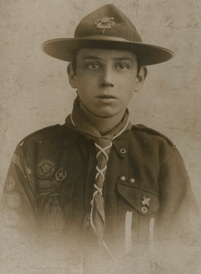 Image shows Arthur Shepherd in 1916 wearing his necker and uniform
