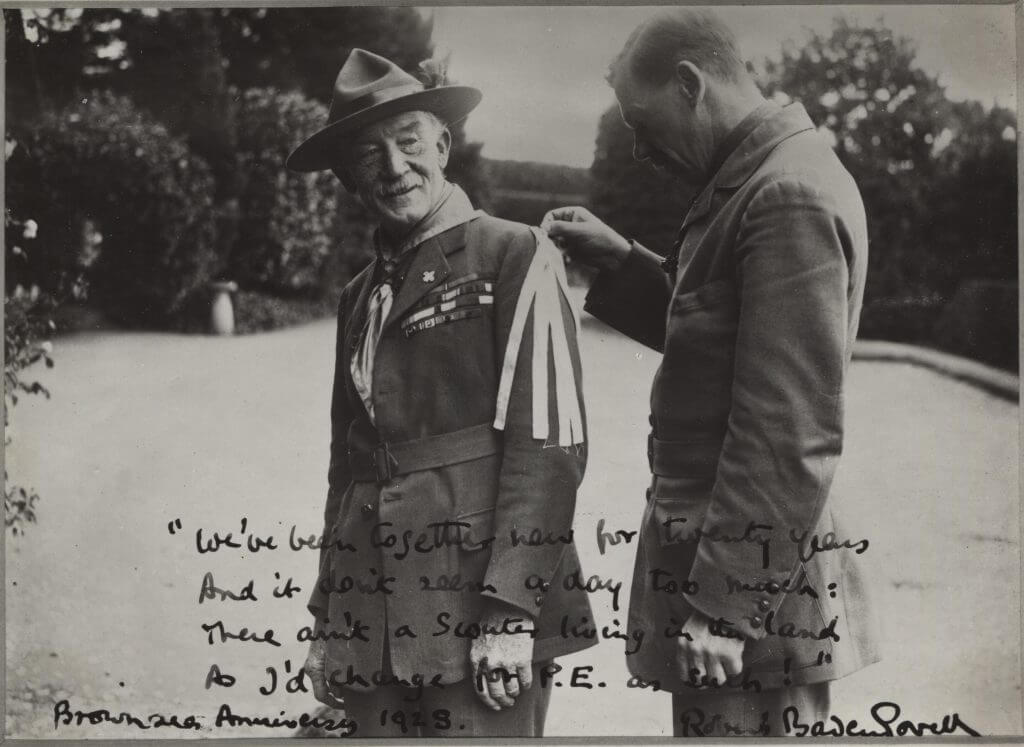 Image shows Baden-Powell and Percy Everett in uniform
