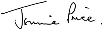 The signature of Scouts chair Jennie Price