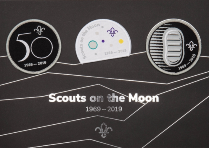 Scouts on the Moon set of three commemorative badges