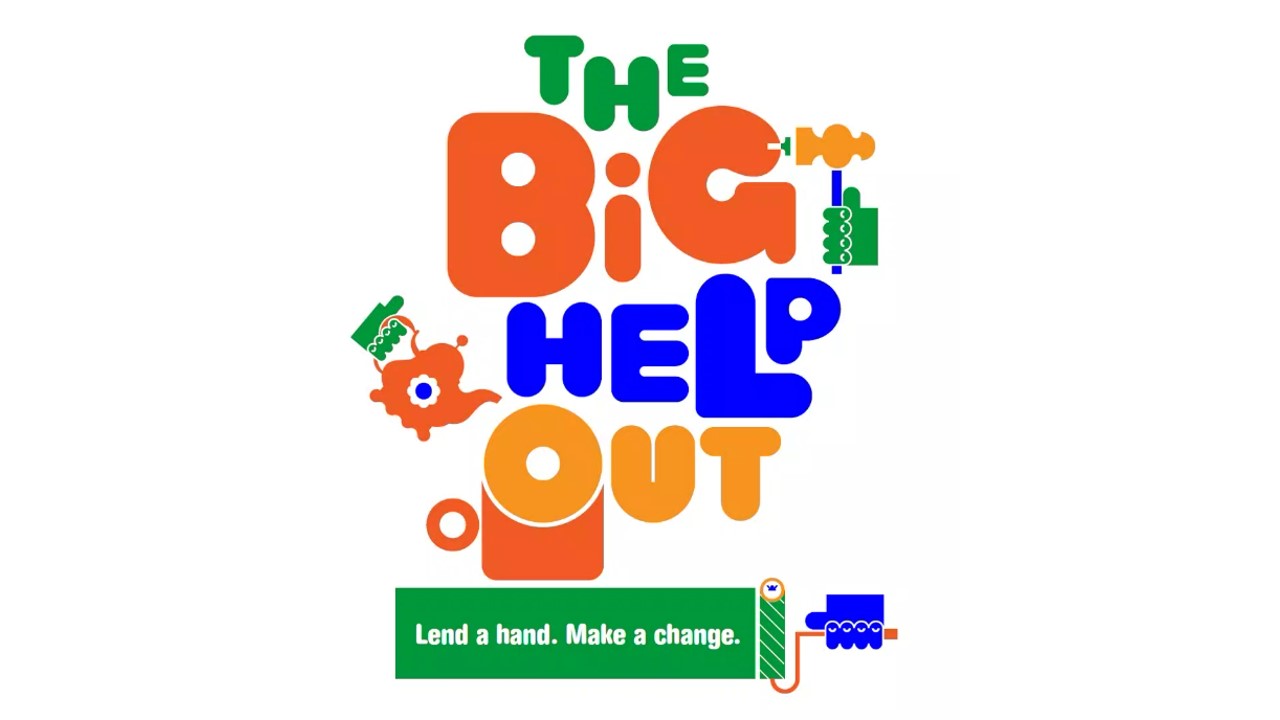 Graphic logo of The Big Help Out.