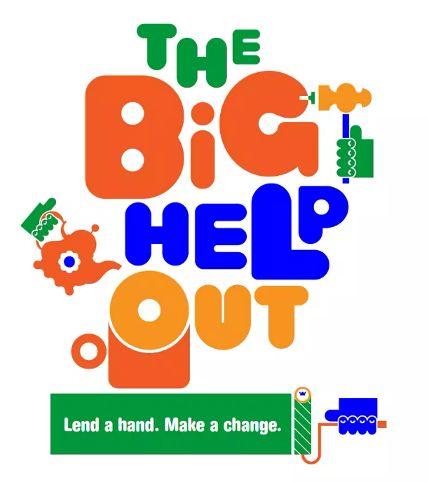 Graphic logo for The Big Help Out