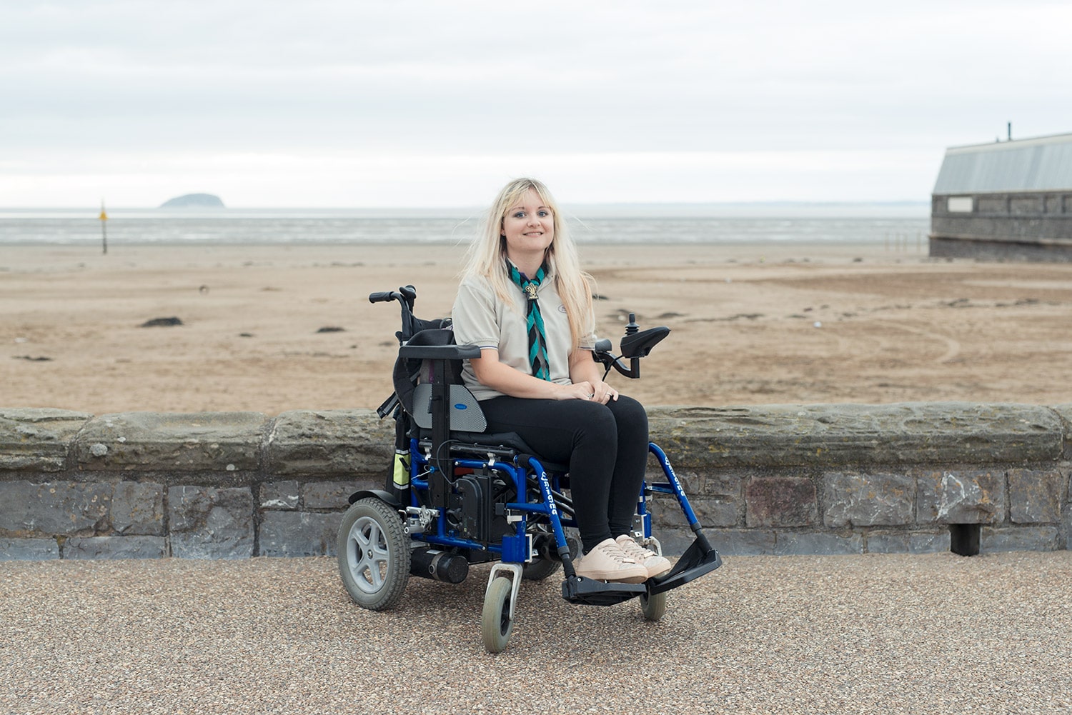 Lois Hill pictured by the sea.