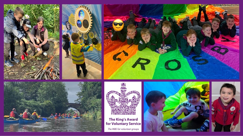 Scout group montage with different young people