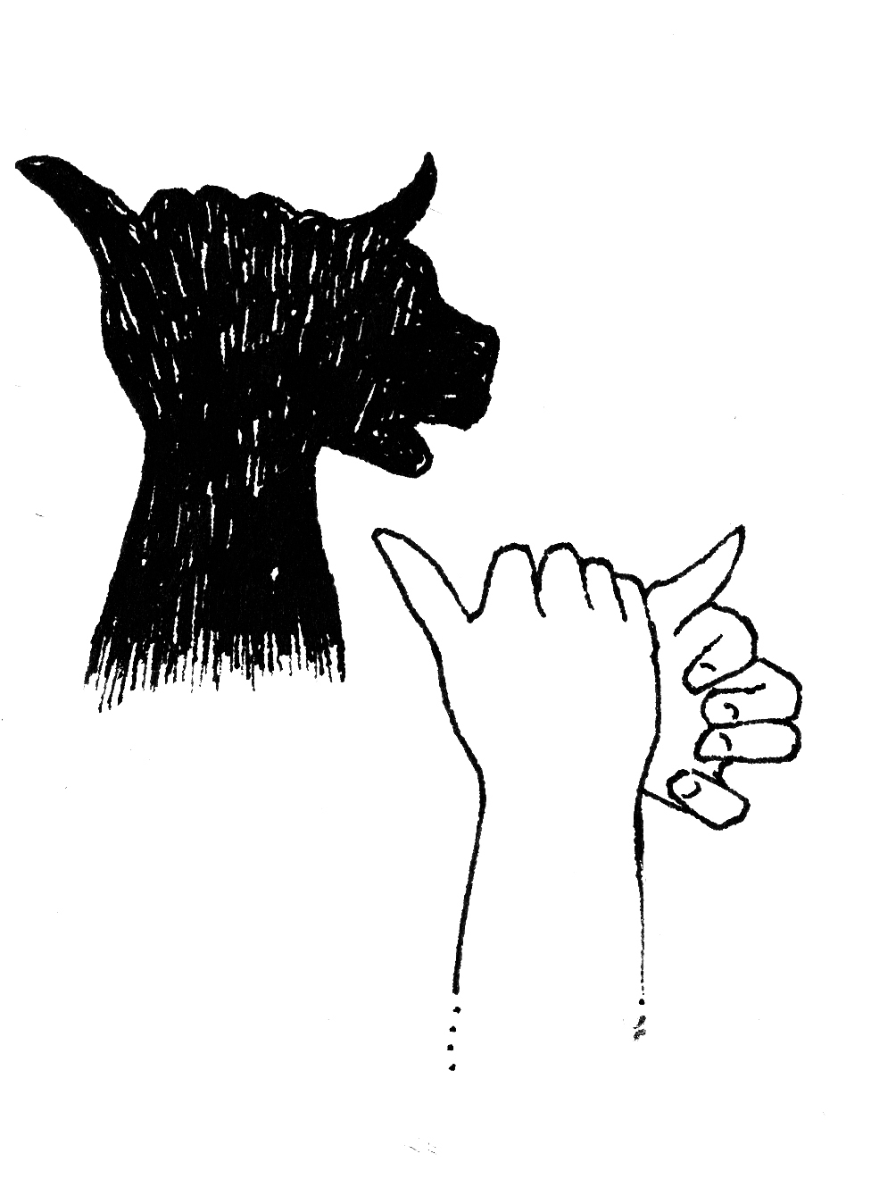 Shadow puppet of a cow