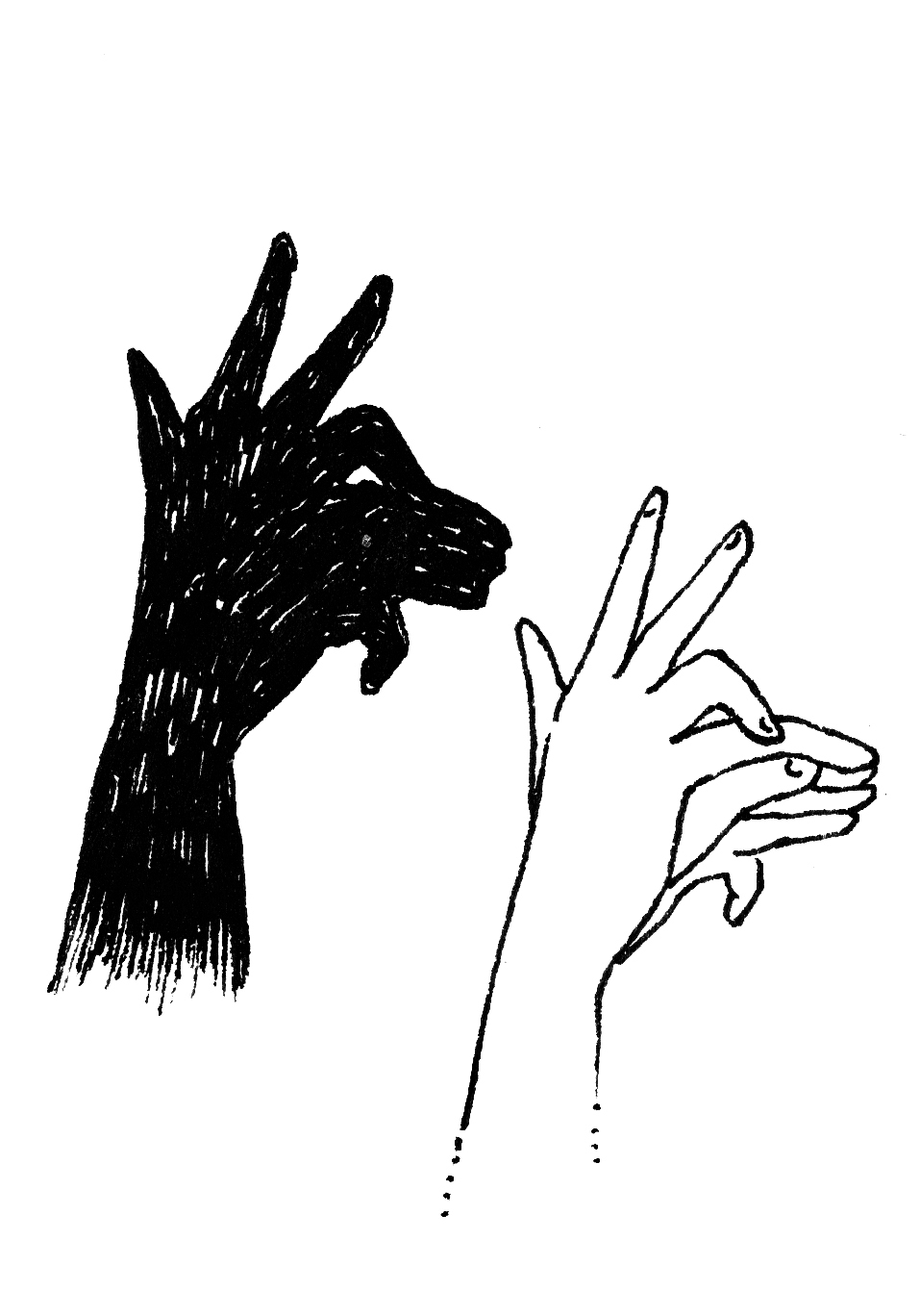 Shadow puppet of a goat