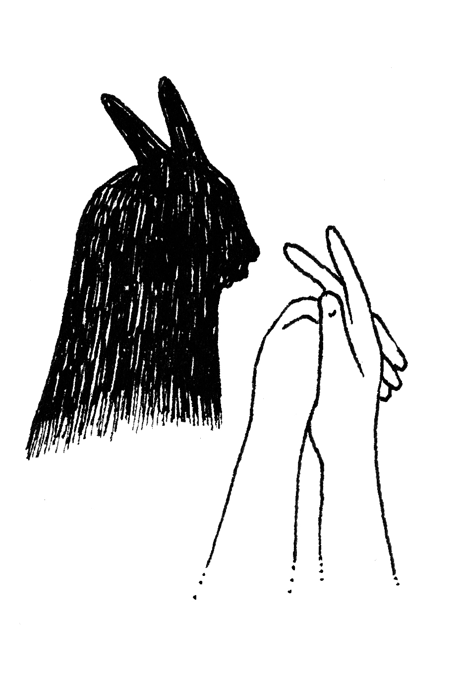 Shadow puppet of a rabbit