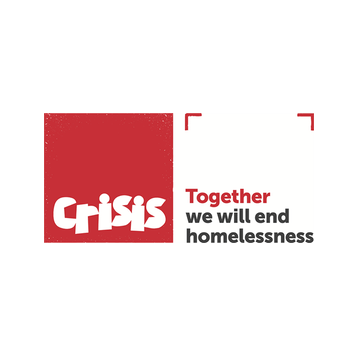 An image of the crisis logo which says together we will end homelessness
