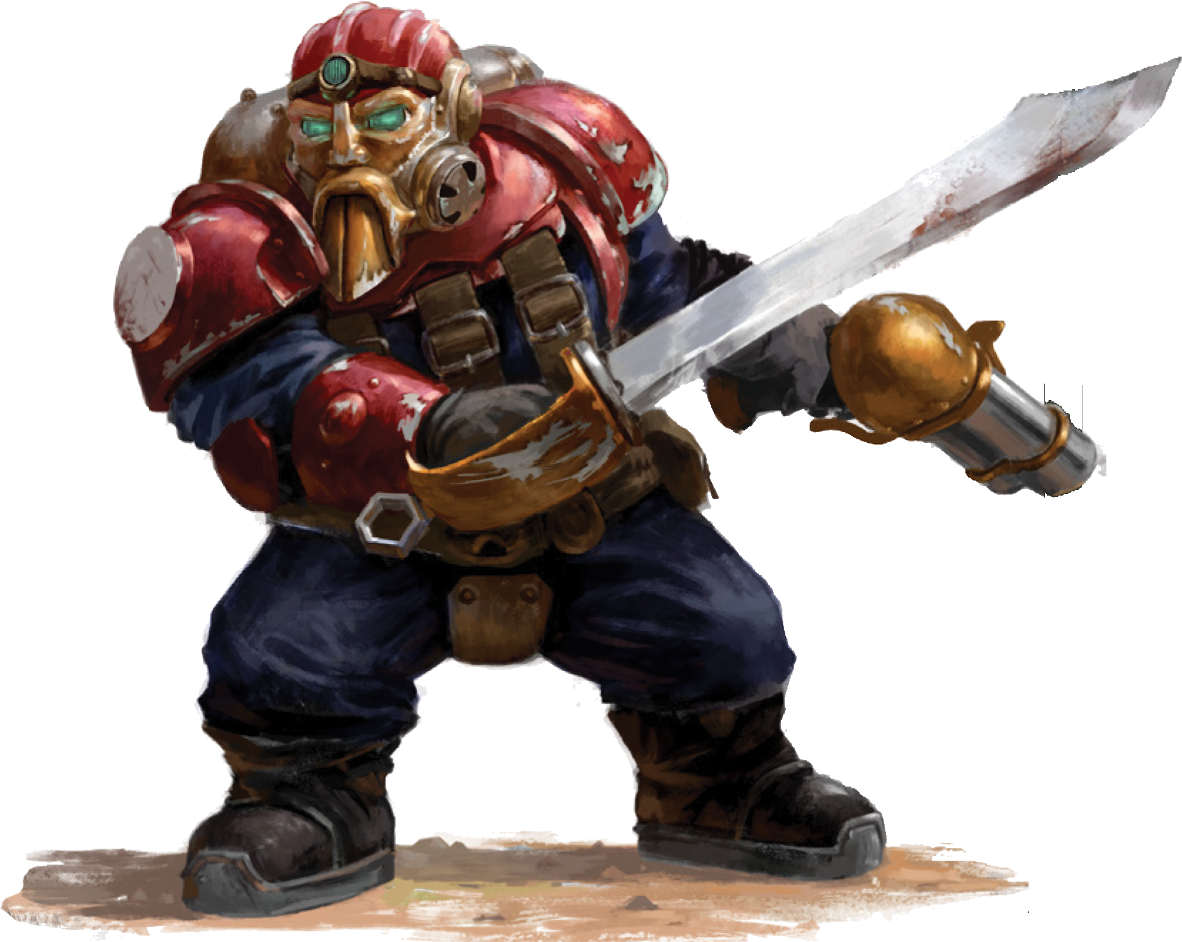 An image of the Warhammer character, Kharadron Overlord.