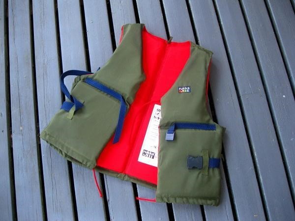 A photograph of a buoyancy aid.