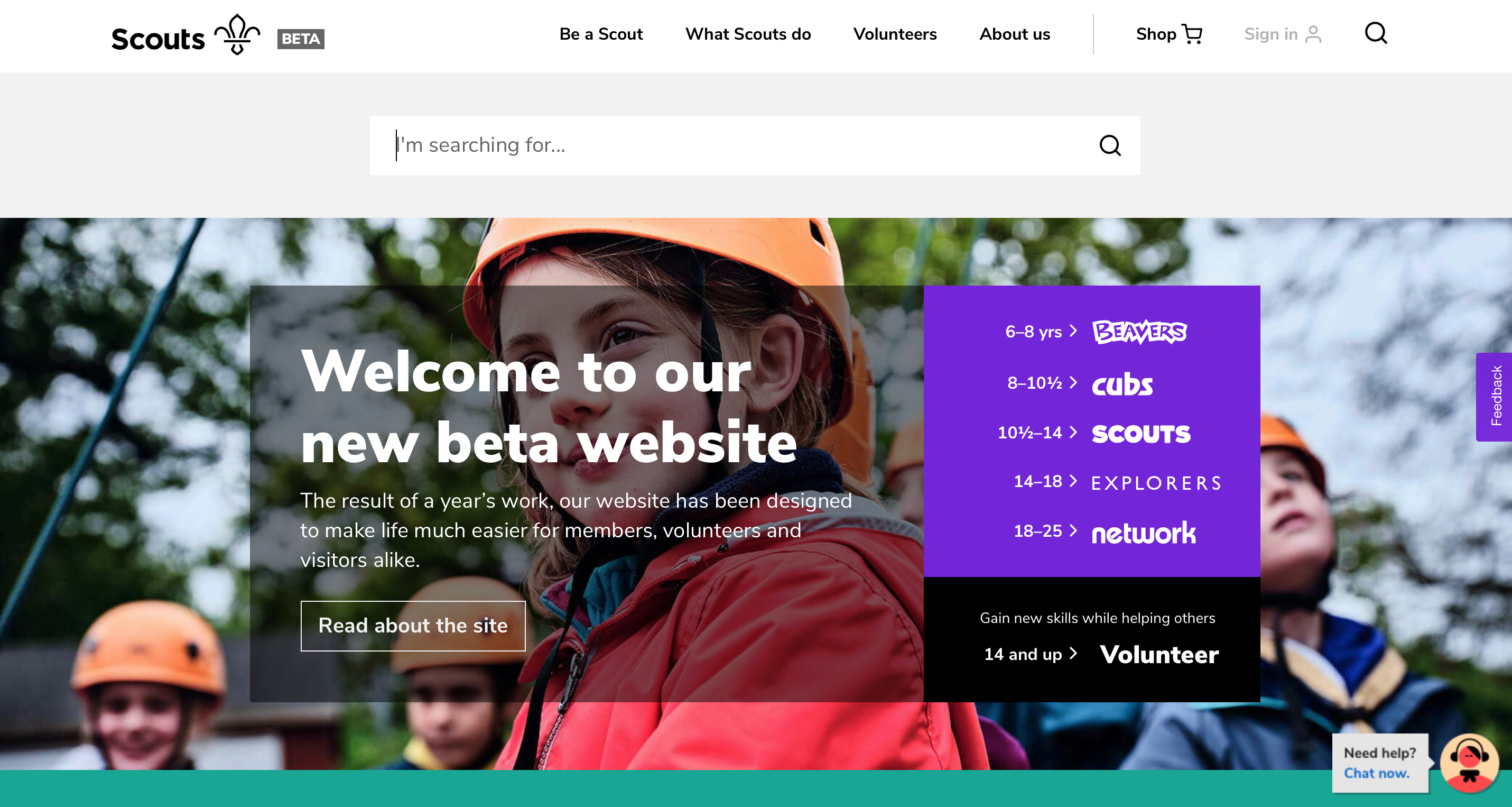 Image of Beta website