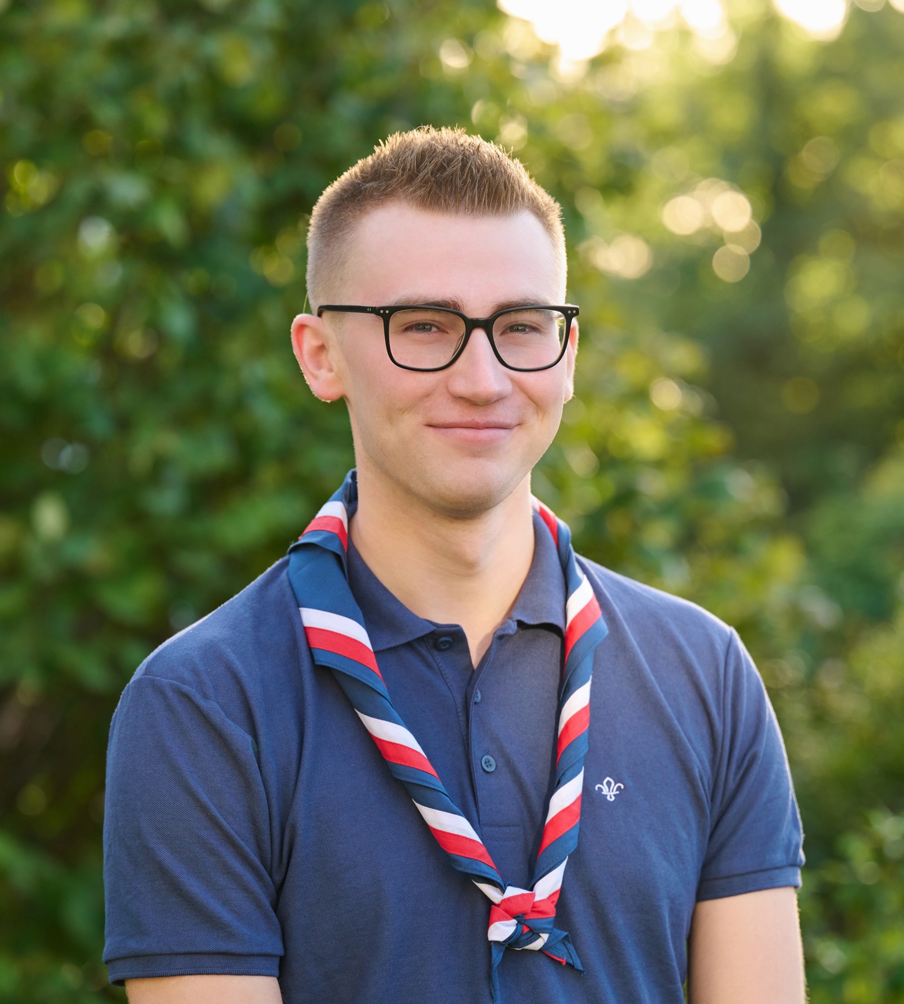 Jordan Pidwell, trustee, in Gilwell Park