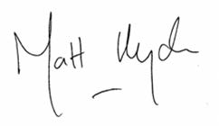 Matt Hyde's signature
