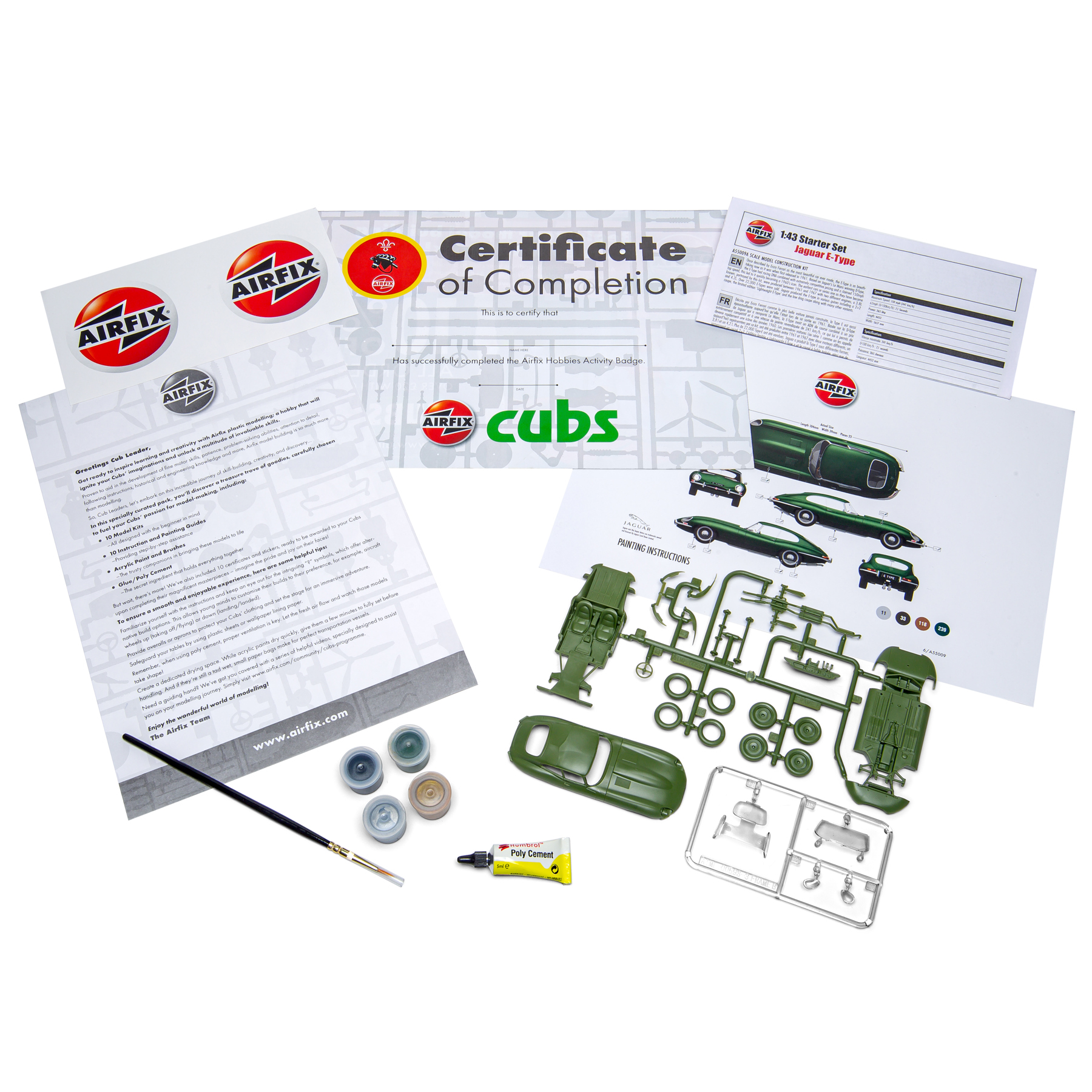 Airfix Cub Activity Pack Jaguar E Type