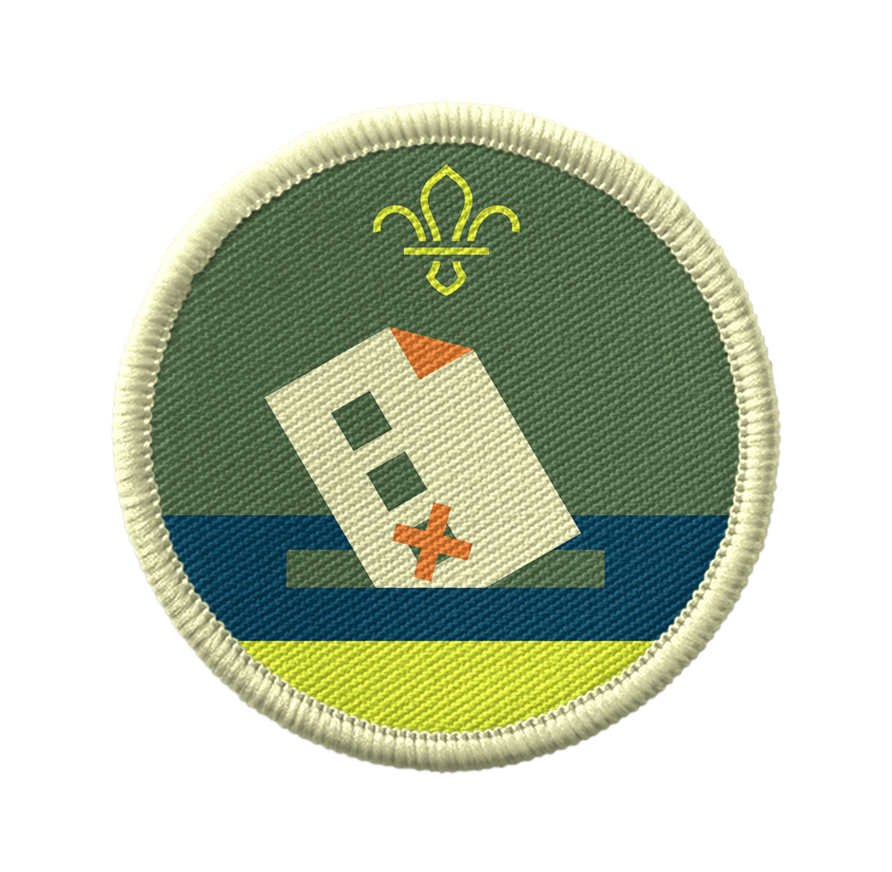 The Democracy Explorers cloth activity badge 
