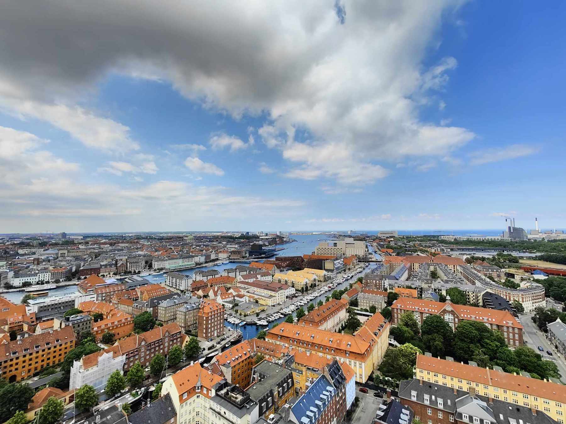 Skyline view of Copenhagen
