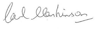 Carl Hankinson's signature